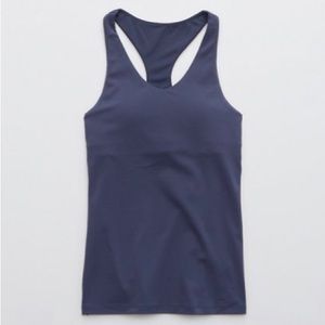 aerie Navy Blue Racerback Tank Top